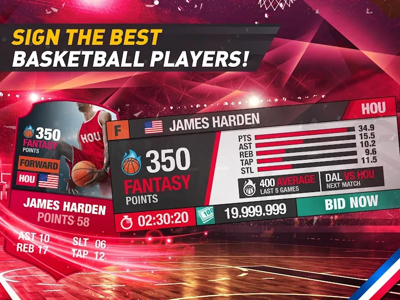 Скачать Basketball Fantasy Manager NBA — Модификация Много денег — скриншот 5
