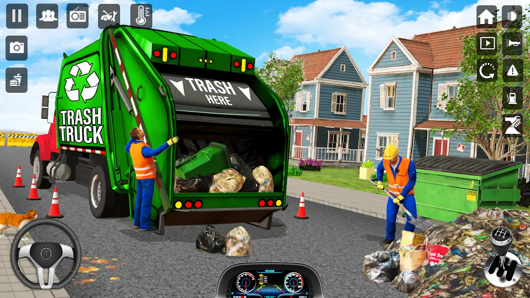 Скачать Trash Truck Games Simulator 3D на Андроид — Много денег — скриншот 1