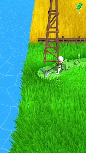 Stone Grass: Mowing Simulator — Взломанная версия (Много денег и без рекламы) — скриншот 1