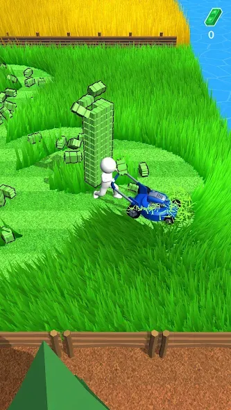 Stone Grass: Mowing Simulator — Взломанная версия (Много денег и без рекламы) — скриншот 2