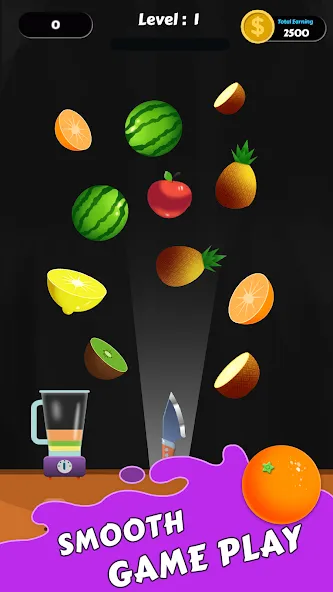 Скачать Fruit Cut Master - Crazy Slash — Много денег и без рекламы — скриншот 1