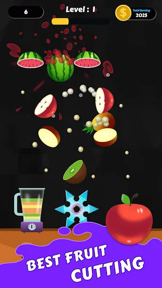 Скачать Fruit Cut Master - Crazy Slash — Много денег и без рекламы — скриншот 3