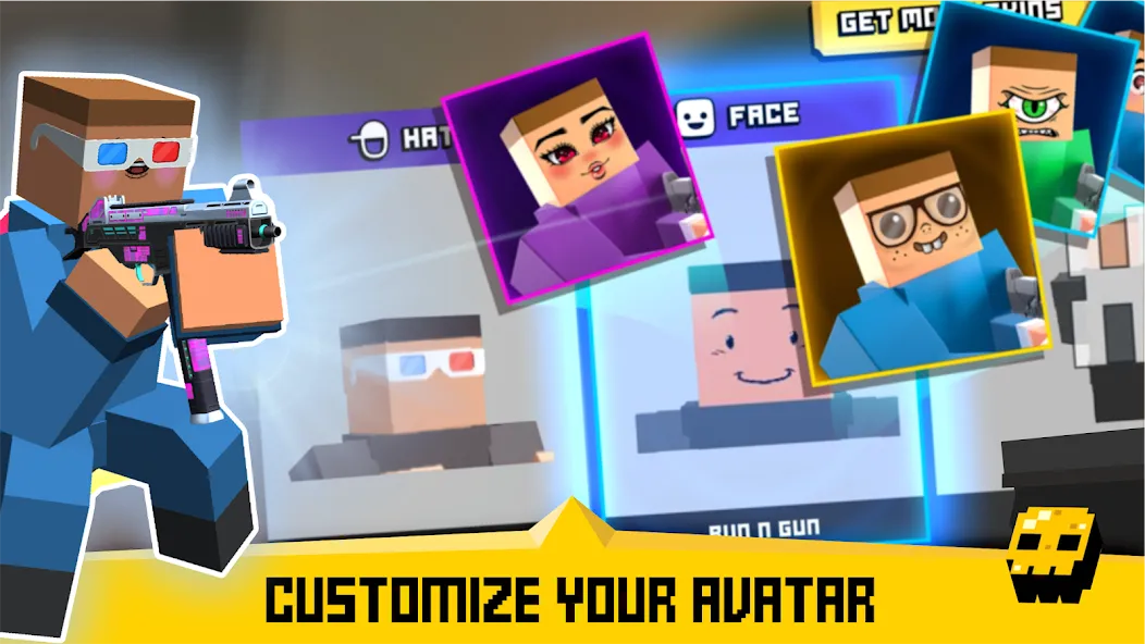 Krunker FRVR - Multiplayer FPS на Андроид — Все скины разблокированы — скриншот 2
