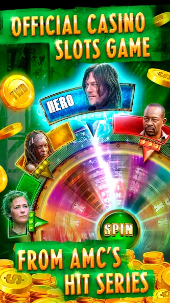 Скачать The Walking Dead Casino Slots на телефон — Много денег и монет — скриншот 2