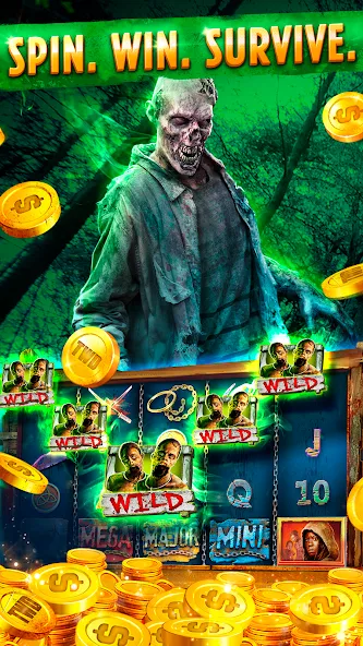 Скачать The Walking Dead Casino Slots на телефон — Много денег и монет — скриншот 3