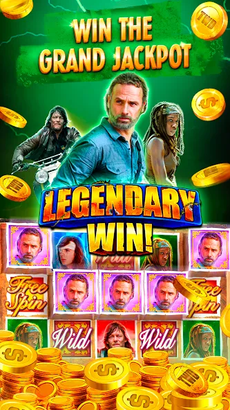 Скачать The Walking Dead Casino Slots на телефон — Много денег и монет — скриншот 5