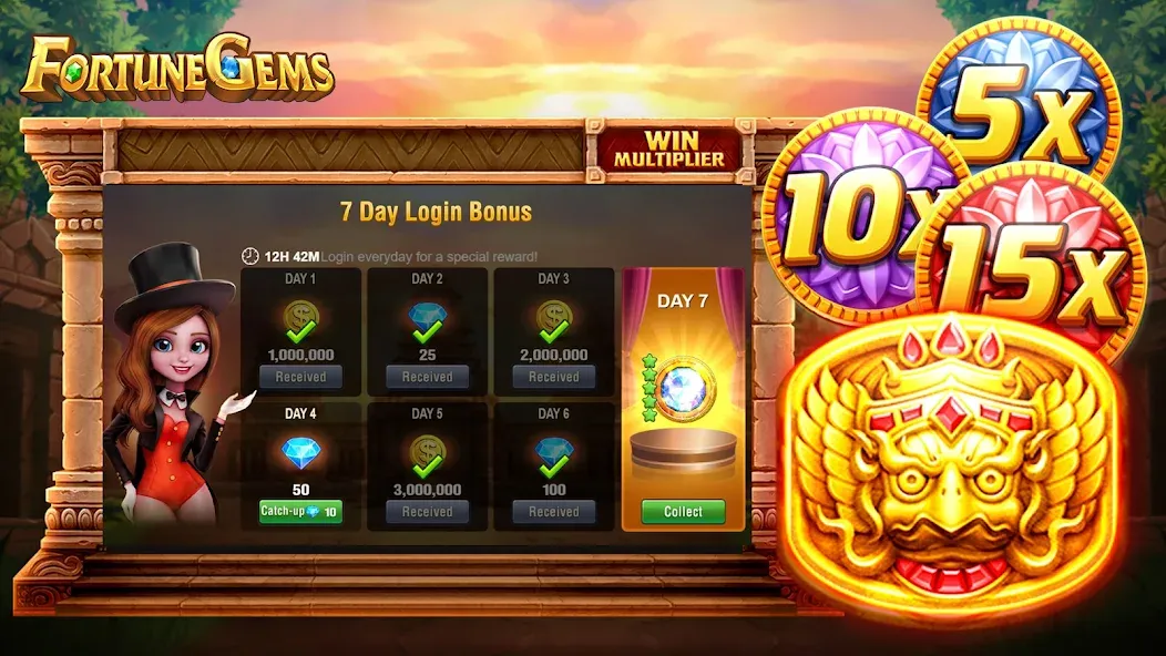 Slot Fortune Gems-TaDa Games — Мод: Много денег — скриншот 3