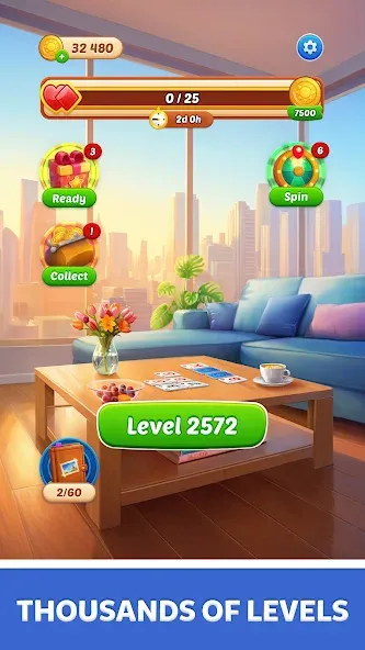 Скачать взлом Solitaire Sunday: Card Game на Андроид — Много денег — скриншот 1 Скачать взлом Solitaire Sunday: Card Game на Андроид — Много денег — скриншот 1