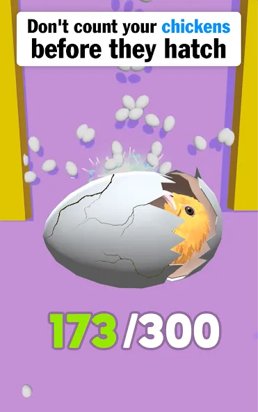 Eggs & Chickens: Cut Rope Game — Много денег — скриншот 1