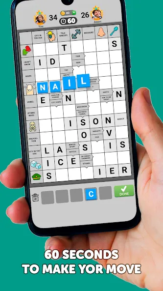 Взлом Wordgrams - Crossword & Puzzle — Много подсказок — скриншот 1
