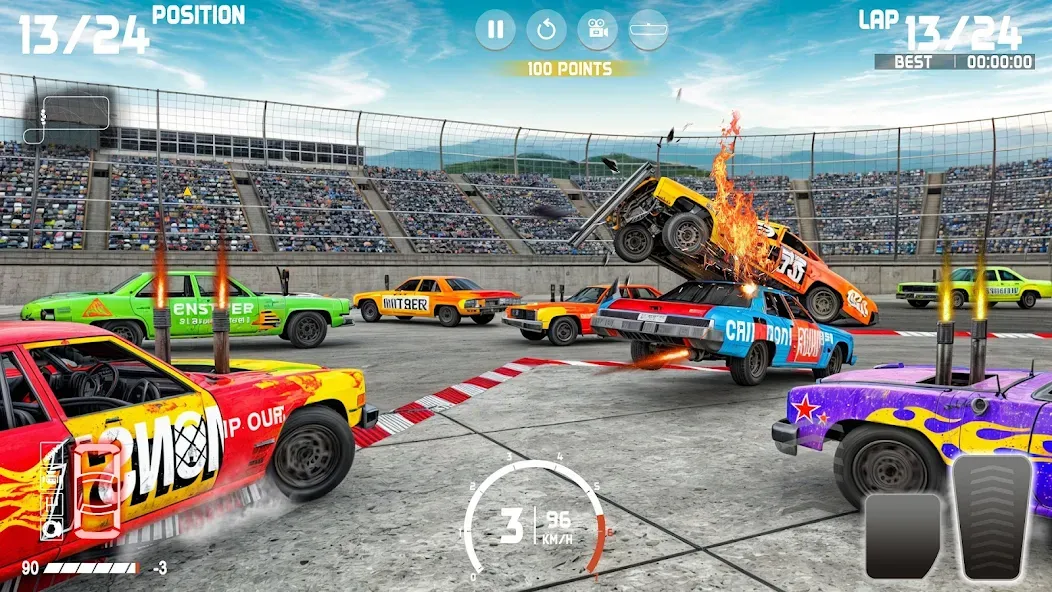 Demolition Derby: Car Games MOD — Много денег на Андроид — скриншот 4