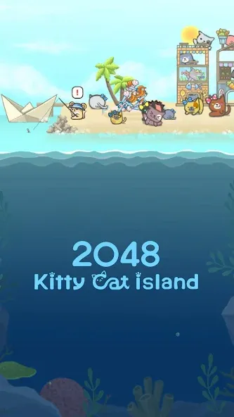 2048 Kitty Cat Island — Много денег — скриншот 1