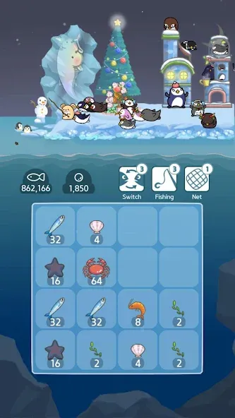 Скачать 2048 Penguin Island на телефон — Много денег — скриншот 1