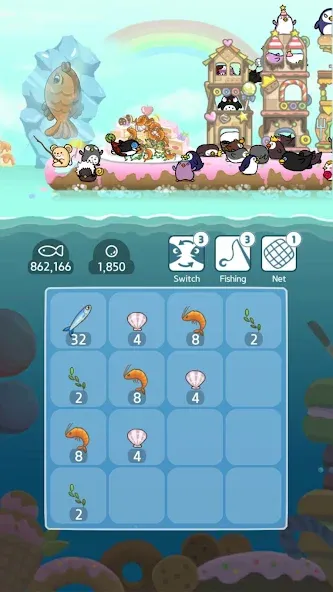 Скачать 2048 Penguin Island на телефон — Много денег — скриншот 2