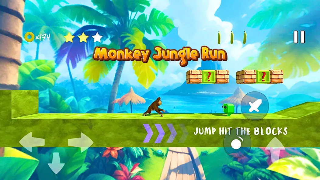 Monkey jungle run kong gorilla MOD — Много денег на Андроид — скриншот 2