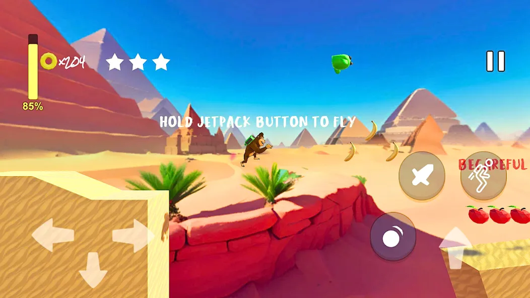Monkey jungle run kong gorilla MOD — Много денег на Андроид — скриншот 3