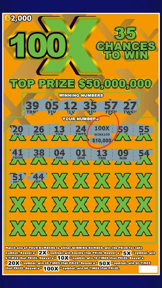 Lottery Scratchers Ticket Off (Мод Много денег) — скриншот 1