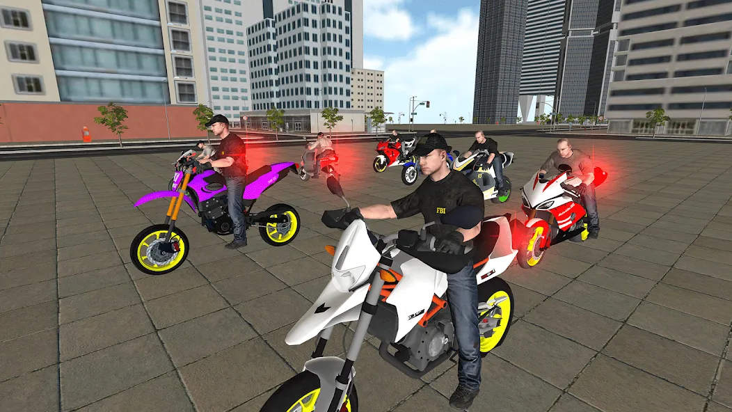 Bike Driving: Police Chase MOD — Много денег и бесконечный нитро на Андроид — скриншот 1