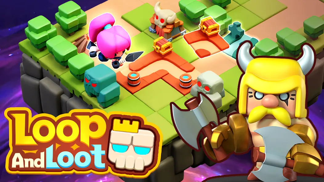 Loop & Loot™: Merge RPG (Мод Много денег и кристаллов) — скриншот 1