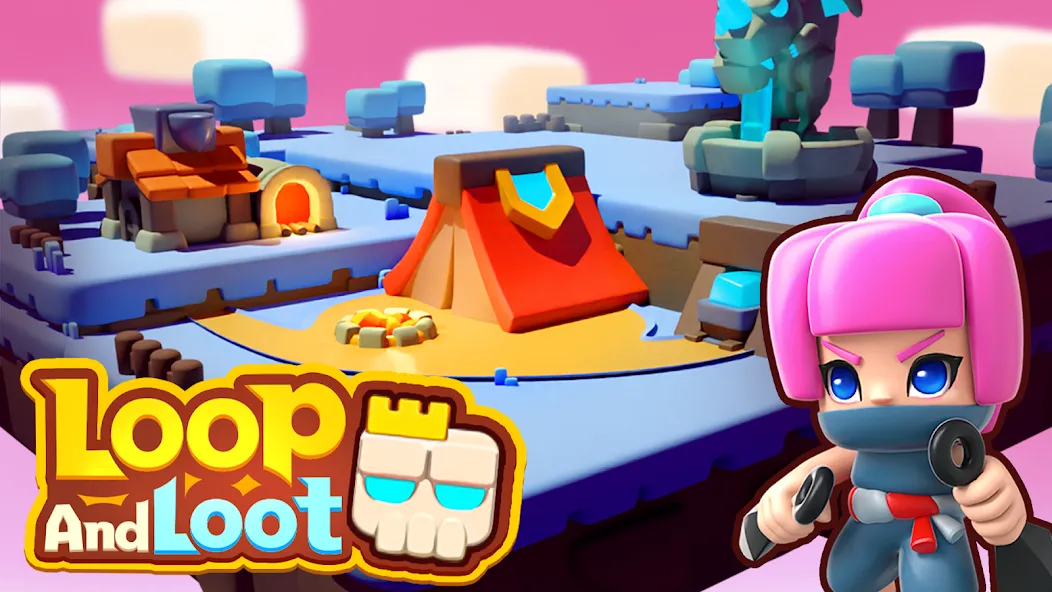 Loop & Loot™: Merge RPG (Мод Много денег и кристаллов) — скриншот 2