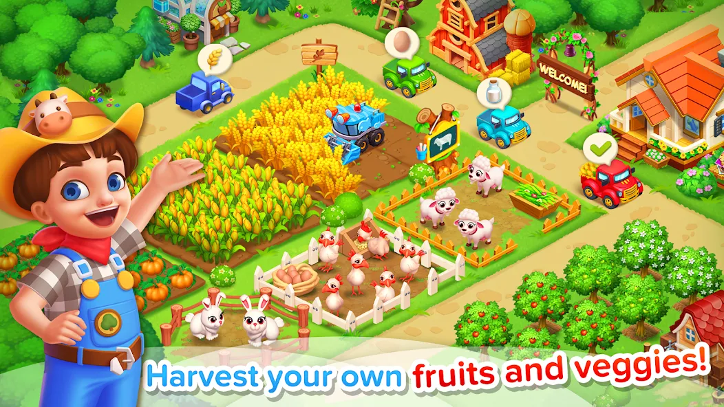 Скачать Family Farm Seaside на Android — Бесконечные деньги и алмазы — скриншот 1