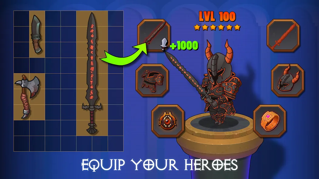 Скачать Dungeon: Age of Heroes — Последняя версия (Много денег и кристаллов) — скриншот 4 Скачать Dungeon: Age of Heroes — Последняя версия (Много денег и кристаллов) — скриншот 4