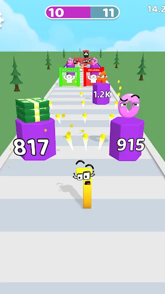 Merge Number Run MOD APK на Android — Много денег — скриншот 5