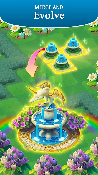 Merge Gardens MOD APK — Много денег — скриншот 3