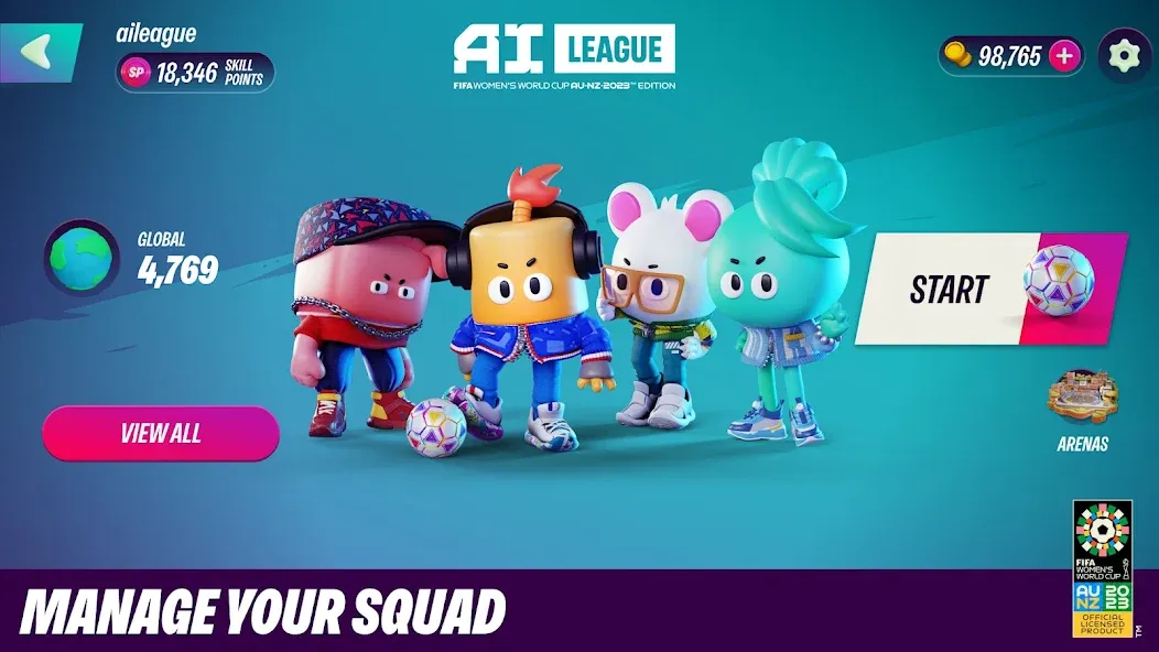 FIFA World Cup AI League MOD APK — Много денег и бесконечная энергия — скриншот 2 FIFA World Cup AI League MOD APK — Много денег и бесконечная энергия — скриншот 2