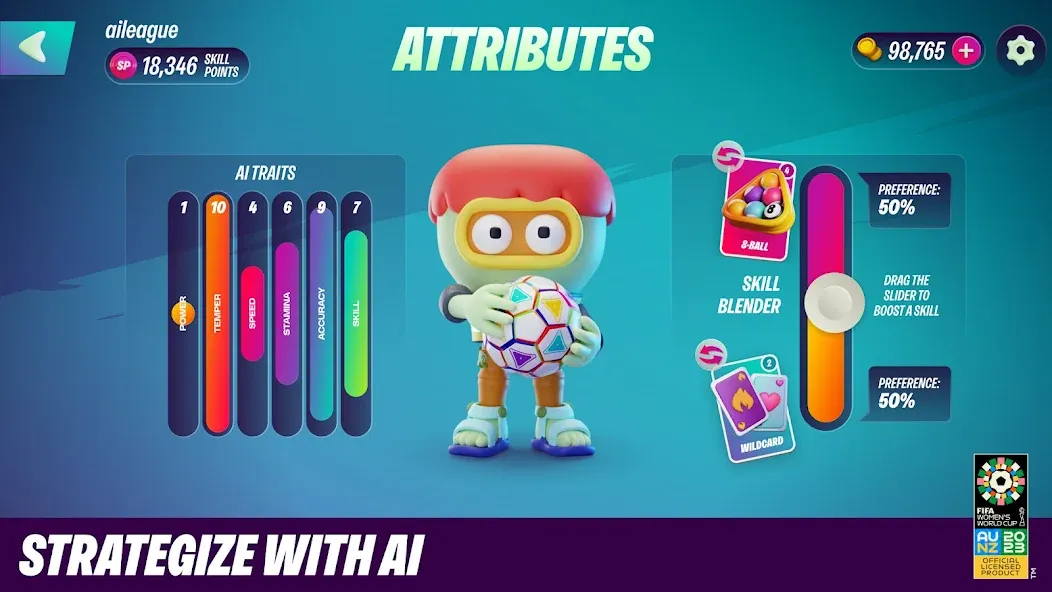FIFA World Cup AI League MOD APK — Много денег и бесконечная энергия — скриншот 3 FIFA World Cup AI League MOD APK — Много денег и бесконечная энергия — скриншот 3