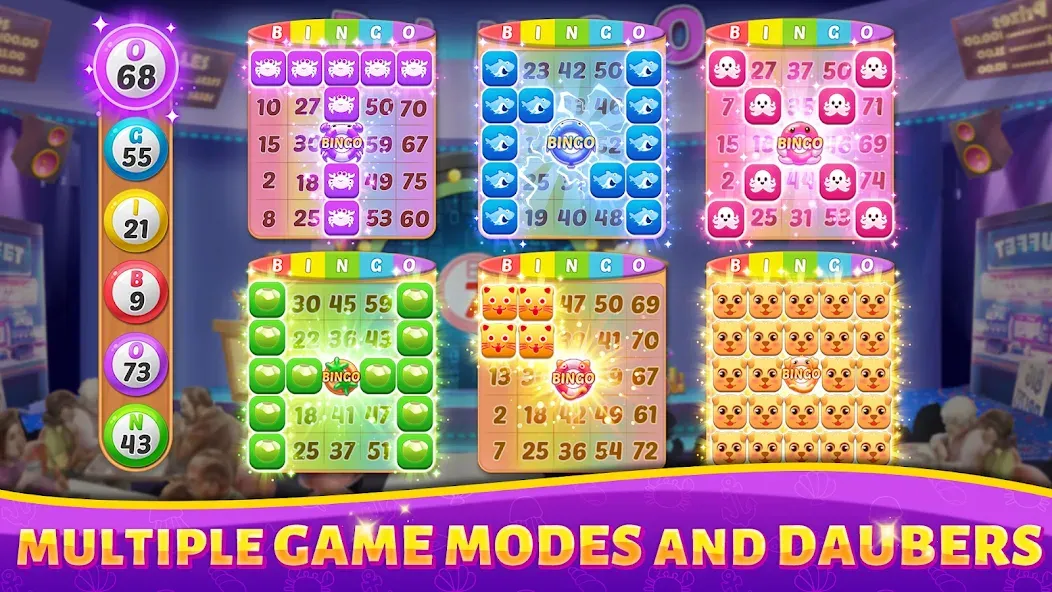Взлом Bingo Rush - Club Bingo Games — Много денег — скриншот 2
