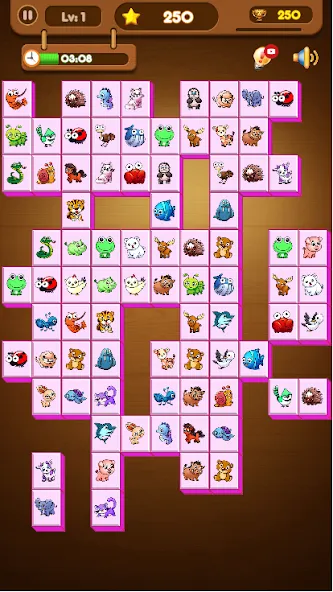 Скачать Onet Connect Animal Game (Мод: Много денег и без рекламы) на Андроид — скриншот 2 Скачать Onet Connect Animal Game (Мод: Много денег и без рекламы) на Андроид — скриншот 2