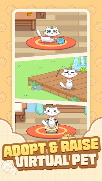 Скачать Cat Time - Cat Game, Match 3 на Android — Много денег — скриншот 1