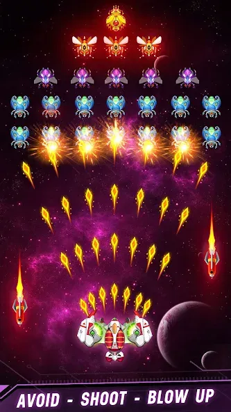Space shooter - Galaxy attack (Мод Много денег и кристаллов) — скриншот 5