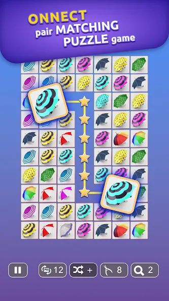 Onnect - Pair Matching Puzzle — Мод: Много денег и без рекламы — скриншот 3 Onnect - Pair Matching Puzzle — Мод: Много денег и без рекламы — скриншот 3