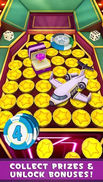 Coin Dozer: Casino — Мод: Много денег — скриншот 2