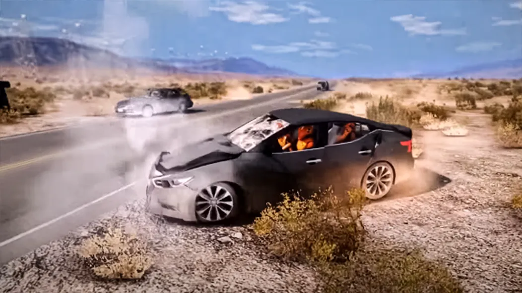 Взломанная Car Crash Car Test Simulator на Андроид — Много денег — скриншот 1