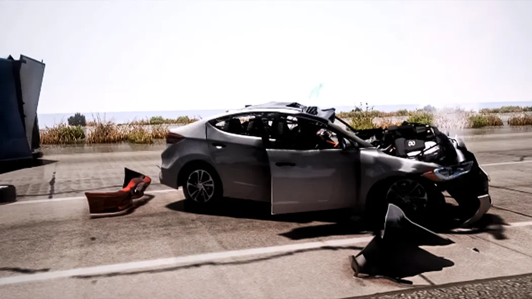 Взломанная Car Crash Car Test Simulator на Андроид — Много денег — скриншот 3
