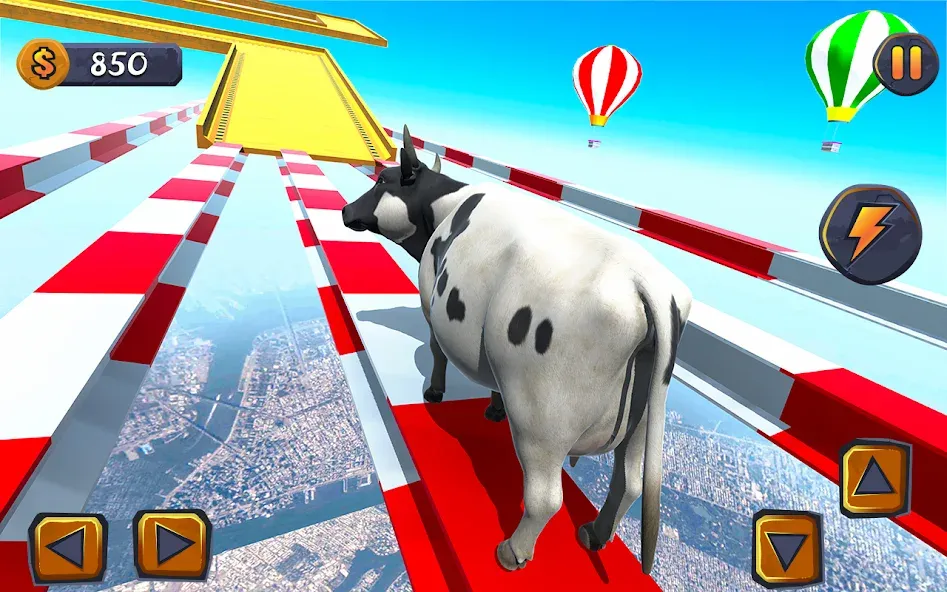 Epic Cow Ramp Rush Run — Мод: Много денег — скриншот 1 Epic Cow Ramp Rush Run — Мод: Много денег — скриншот 1