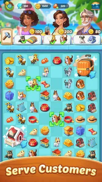 Скачать Seaside Escape®: Merge & Story — Модификация Много денег и энергии — скриншот 2