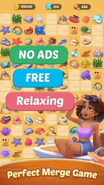 Скачать Seaside Escape®: Merge & Story — Модификация Много денег и энергии — скриншот 3
