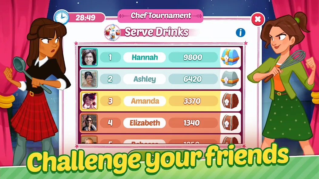 Delicious World - Cooking Game — Мод: Много денег и энергии — скриншот 5