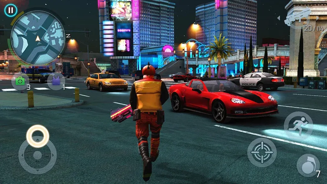 Взломанная Gangstar Vegas: World of Crime на Андроид — Много денег и бриллиантов — скриншот 5