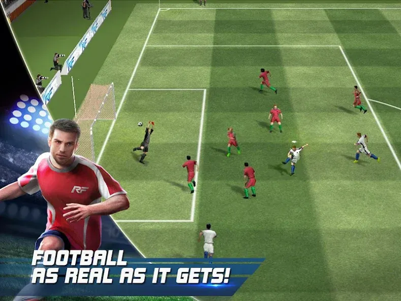 Real Football MOD APK — Много денег — скриншот 1