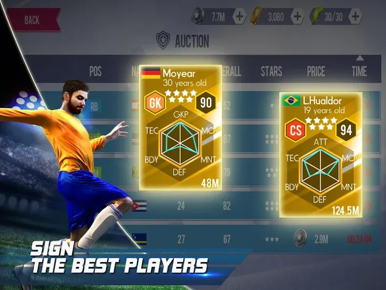 Real Football MOD APK — Много денег — скриншот 3