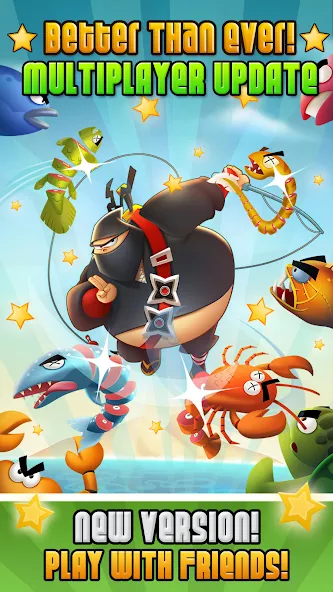Ninja Fishing MOD — Много денег и без рекламы на Андроид — скриншот 1