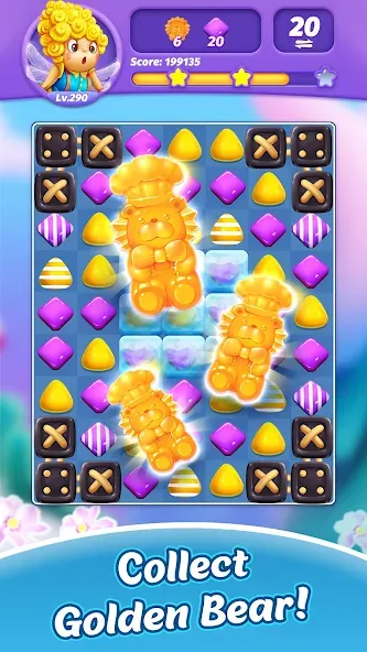 Candy Charming - Match 3 Games MOD APK — Много жизней и ходов — скриншот 3