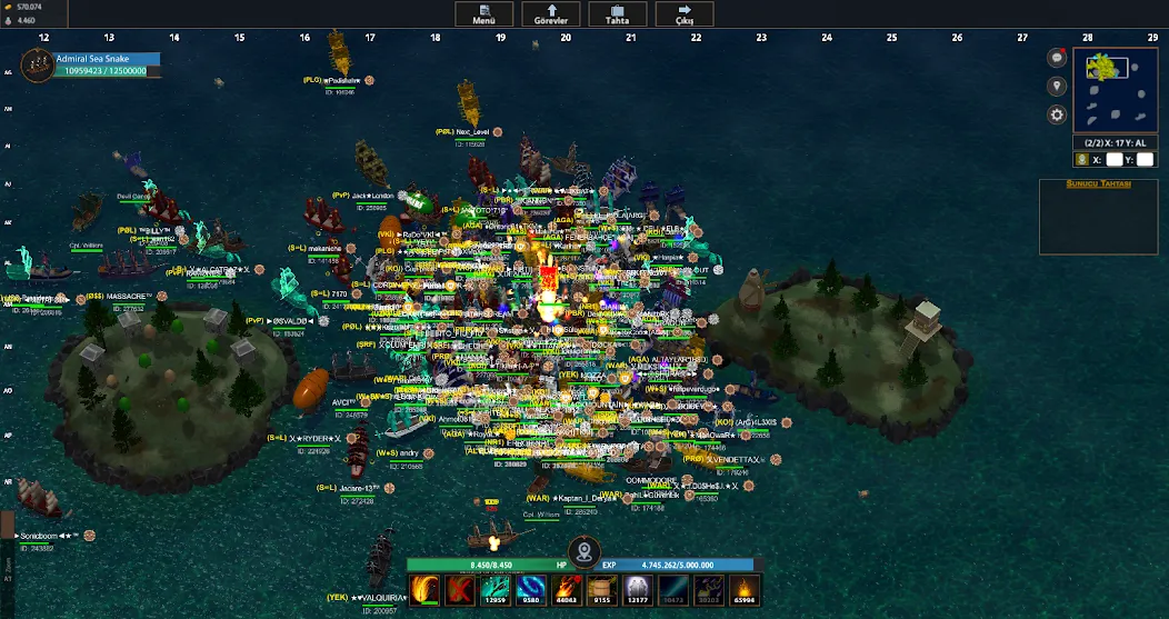 Скачать Battle of Sea: Pirate Fight MOD APK — Много денег и золота — скриншот 3