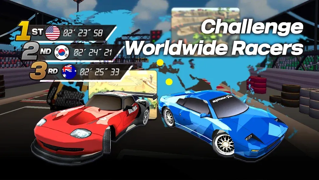 Скачать Drift Rally Boost ON на телефон — Много денег и бесконечный нитробуст — скриншот 3