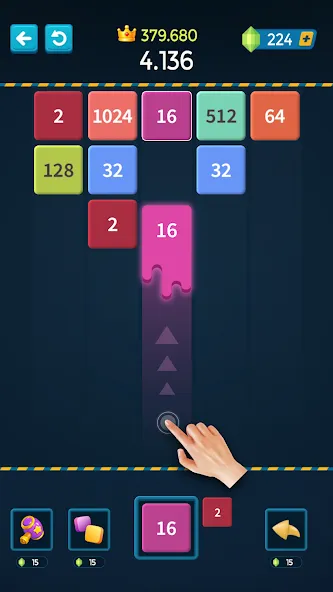 1M - Merge Number Block Puzzle на Андроид — Мод Много денег — скриншот 1 1M - Merge Number Block Puzzle на Андроид — Мод Много денег — скриншот 1